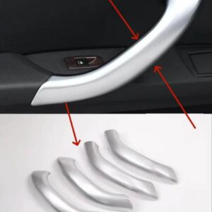 BMW X1 F48 2016-2018 ABS マット車インナードアハンドル トリム カーアクセサリー X2 F47 2018 4個 - Silvery