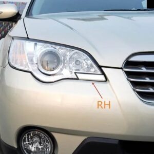 スバル ヘッドライト 水スプレーノズルカバー クローム ヘッドランプ ウォッシャーキャップ レガシィアウトバック - Right　side　　RH