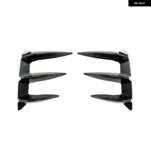 BMW X3 G01 LCI M スポーツ 2022-2024 リアサイド エアベント スポイラー トリム スプリッター カナード タッシュ スタイル カーボンルック/グロスブラック - 2x Fake Carbon B