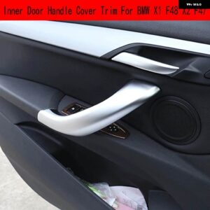 BMW 4個 ABS 車インナードアハンドル カバー トリム X1 F48 2016-2019 X2 F47 2018-2020 - Silver
