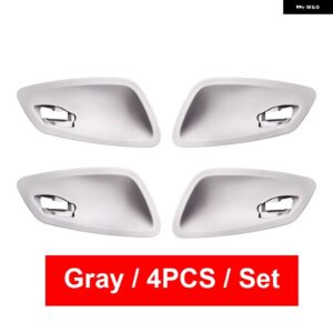 BMW カーボン インテリア インナードアプルハンドルボウル トリム 交換ベージュ黒 3シリーズ E90 E91 E92 E93 E94 2005-2012 - Gray 4PCS set