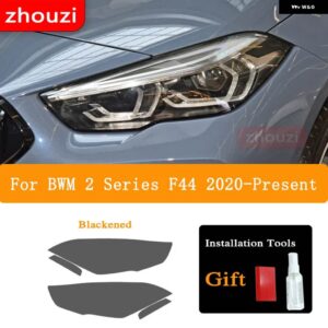 BMW F30 F31 G20 F10 F11 G30 F40 F32 F22 F36 F07 F34 G32 G11 G15 ヘッドライト ティントスモークブラックフィルム TPU ステッカー - F44 20-On