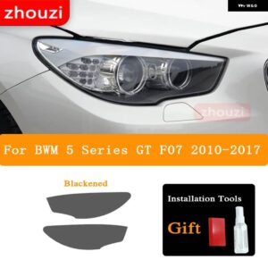 BMW F30 F31 G20 F10 F11 G30 F40 F32 F22 F36 F07 F34 G32 G11 G15 ヘッドライト ティントスモークブラックフィルム TPU ステッカー - GT F07 10-17