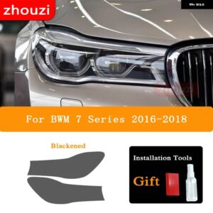 BMW F30 F31 G20 F10 F11 G30 F40 F32 F22 F36 F07 F34 G32 G11 G15 ヘッドライト ティントスモークブラックフィルム TPU ステッカー - 7 Series 16-18