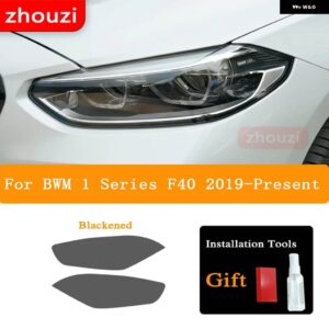 BMW F30 F31 G20 F10 F11 G30 F40 F32 F22 F36 F07 F34 G32 G11 G15 ヘッドライト ティントスモークブラックフィルム TPU ステッカー - F40 19-On