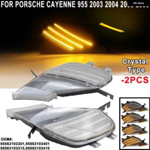 ポルシェ LED ダイナミックウィンカー ライトサイドフェンダーマーカーシーケンシャル ウインカーランプ カイエン 955 37773 - Dynamic Crystal Type