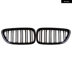 BMW 2シリーズ F22 F23 F87 M2 2014-2018 ブラックシングルデュアルスラットフロント バンパー キドニー グリル 吸気 グリル ラジエーター ガード - Dual GlossyBlack