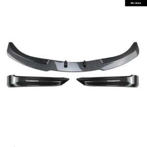 BMW フロント バンパー スポイラー リップ + サイドスプリッターカバー 3シリーズ E90 E91 2005-2008 320I 330I ベースセダンカーボンルックブレードキット - Carbon Fiber Look