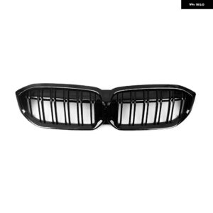 BMW フロントキドニー グリル 3シリーズ G20 G21 G28 2023 2024 LCI 320I 325I 330I 車アッパー バンパー フードメッシュ グリル カメラ穴 - Double Slats Style