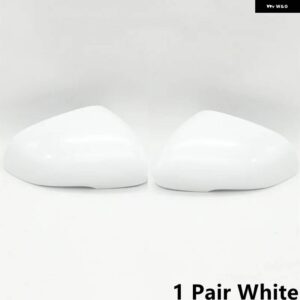 ジャガー XF XJ 2011-2019 サイドバックミラー カバー カーボンメッキ ウイング ミラー キャップ - 1 Pair White