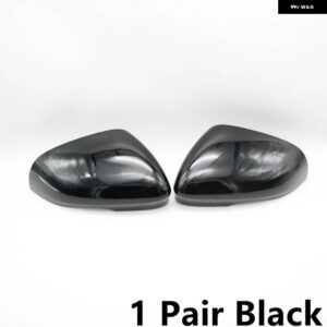 ジャガー XF XJ 2011-2019 サイドバックミラー カバー カーボンメッキ ウイング ミラー キャップ - 1 pair black