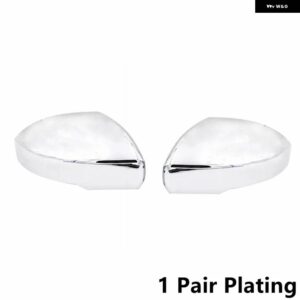ジャガー XF XJ 2011-2019 サイドバックミラー カバー カーボンメッキ ウイング ミラー キャップ - 1 Pair Plating