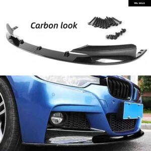 BMW フロント バンパー リップ F30/F35 3シリーズ M スタイル 2012-2018 フロント バンパー カバー スポーツ バージョン 専用 ブラック/カーボンルック - Carbon Fiber Look