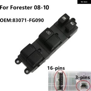 スバル 電動パワーウィンドウ コントロール スイッチ左ドライバーリフター ボタン フォレスター 2008-2018 - 83071-FG090