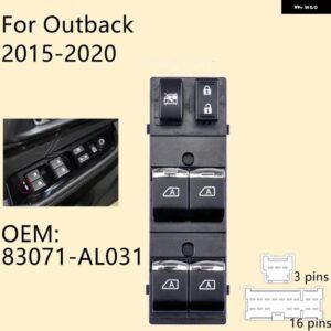 スバル アウトバック 04-20 レガシィ 04-14 XV 11-14 フロント左マスターパワーウィンドウリフター 制御 スイッチ ボタン - 83071-AL031