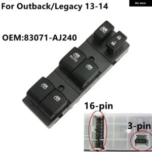 スバル アウトバック 04-20 レガシィ 04-14 XV 11-14 フロント左マスターパワーウィンドウリフター 制御 スイッチ ボタン - 83071-AJ240