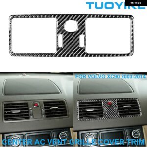 ボルボ LHD RHD カー スタイリング カーボンインナールーフ READLIGHT 装飾 フレーム カバー トリム ステッカー ペースト スタイル XC90 2003-2014 - Center Vent Grille