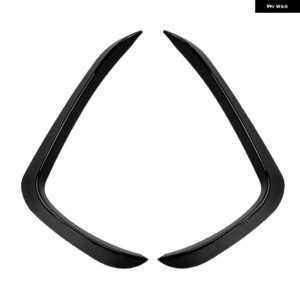BMW フロント バンパー サイド エアベント カナード トリム X5 F15 M スポーツ 2014-2018 カーボンルック/グロスブラックインテークカバー スポイラー - Glossy Black