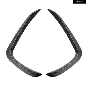 BMW フロント バンパー サイド エアベント カナード トリム X5 F15 M スポーツ 2014-2018 カーボンルック/グロスブラックインテークカバー スポイラー - Carbon Fiber Look
