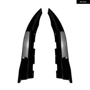 BMW リア バンパー サイド スポイラー カバー リップ 4シリーズ 425I 430I G22 G23 G24 G26 M スポーツ 2020-2024 ブーツ - Glossy Black
