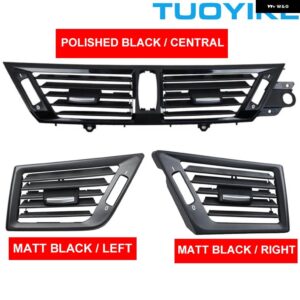 BMW LHD 車フレッシュ エアコン ベント グリル アウトレット パネル カバー 交換左右中央 AC トリム X1 E84 10-16 マットブラック - LHD Matt 3PCS Set
