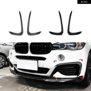 BMW フロント バンパー スプリッター スポイラー トリム フォグライト カナード X6 F16 2015-2019 M スポーツ装飾部品 - Glossy Black