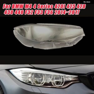 BMW ヘッドライト レンズ カバー ヘッドランプ シェル 4シリーズ M3 M4 F32 F33 F36 F80 425 428 430 440 2013-2017 ランプ シェード - Transparent Right