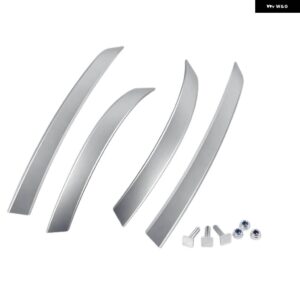 BMW 5シリーズ E60 E61 2004-2006 インテリア サイドドアアーム グリップ ハンドル トリム カバー - 4pcs silver
