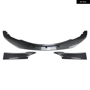 BMW 1シリーズ F20 F21 M スポーツ 2011-2015 118I 120I カーボンルックフロント バンパー スプリッターブレードリップ + サイド スポイラー カバー トリム - Carbon Fiber Look