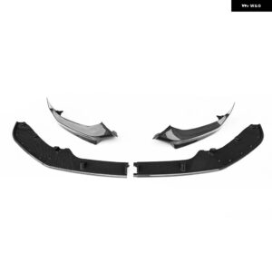 BMW 1シリーズ F20 F21 2015-2020 M スポーツ 120I フェイスリフト ハッチバック カーボンルック/グロスブラックフロント バンパー スポイラー - Carbon Fiber Look