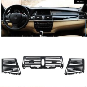 BMW X5 E70 2007-2013 X6 E71 E72 2008-2014 A/C ベント グリル アウトレット キット エア パネル コンディショニングカバー グリル フレーム - 3x Left-Center-Right