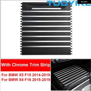 BMW インテリア コンソール 車ドリンクウォーターカップ ホルダー トリム カーテンスライドローラー ブラインド 交換 X5 X6 F15 F16 2014-18 51169251973 - With Chrome Trim