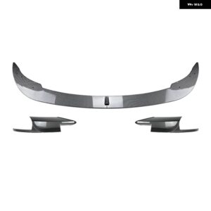 BMW 5シリーズ F10 F11 M5 2012-16 フロント バンパー スポイラー リップ + サイド フォグライト エアベント スプリッターコーナーカバー トリム - Carbon Fiber Look