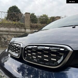 BMW フロントキドニー グリル ステッカー カバー 3シリーズ I3 I01 LCI 2013-2021 ABS フロント バンパー レーシング グリル 外装 アクセサリー - Gloss Sliver
