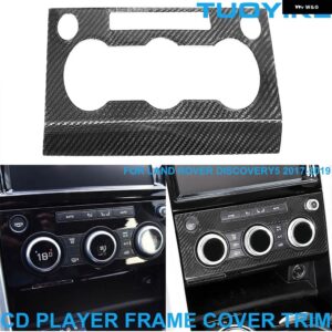 ランドローバー LHD RHD カー スタイリング カーボン中央水ティーカップ ホルダー カバー トリム 装飾 ステッカー DISCOVERY5 2017-19 - CD Player Cover Trim