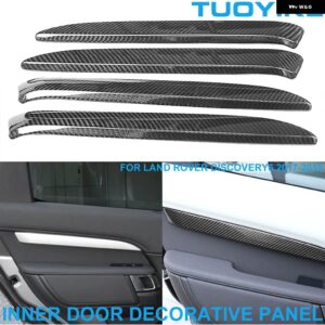 ランドローバー LHD RHD カー スタイリング カーボン中央水ティーカップ ホルダー カバー トリム 装飾 ステッカー DISCOVERY5 2017-19 - Inner Door Panel