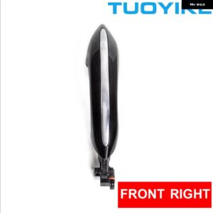 BMW 黒 外装 コンフォートアクセスドアハンドル WITHLED インジケータライト 5/GT/6/7-シリーズ F10 F18 F07 F06 F12 F01 F02 51217231931 - LHD-Front Right