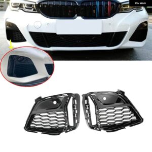 BMW 1ペア フロント フォグランプ グリル トリム カバー 3シリーズ G20 G21 G28 M340I 2019-2022 51118075649 51118075650 - Color A
