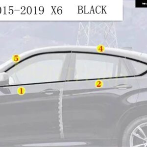 BMW ステンレスドア全窓 フレーム 窓ドアシルモールド トリム カバー X6 E71 F16 G06 2008-2022 ブラック - X6 F16 BLACK