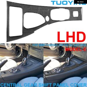 BMW LHD RHD カー スタイリング カーボン中央 コンソール ギア シフト パネル カバー トリム デカール ステッカー 3シリーズ E90 E93 M3 2007-2013 - Model-E LHD Trim