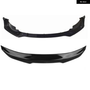 BMW 2シリーズ F44 2020-2023 220I 228I M235I フロントアンダー バンパー スプリッターブレードリップ + リア トランク リッド スポイラー ウイング - Glossy Black