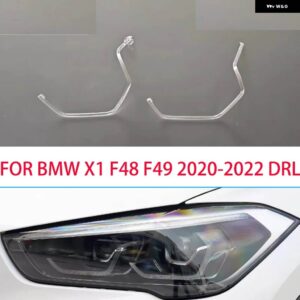 BMW X1 F48 F49 2020-2022 車 DRL ライトガイドプレートライトガイド チューブ ヘッドライト デイタイム ランニングライト ガイドエンジェルアイ - 4X a pair