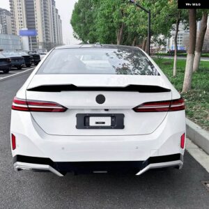 BMW 5シリーズ I5 G60 M60 PSM スタイル 525I 530I 540I 2024 リア トランク ルーフ スポイラー テール翼 トランク リッドテールゲートスプリッター トリム - Gloss Black