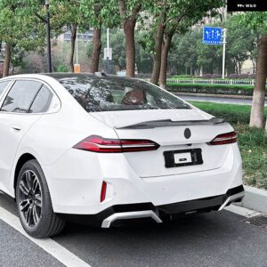 BMW 5シリーズ I5 G60 M60 PSM スタイル 525I 530I 540I 2024 リア トランク ルーフ スポイラー テール翼 トランク リッドテールゲートスプリッター トリム - Carbon Look