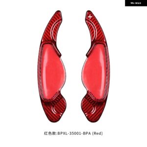 ランドローバー カーボン ステアリングホイール パドル シフター 延長 レンジディスカバリースポーツ EVOQUE ジャガー XE XJ XF F ペース - Carbon Fiber Red