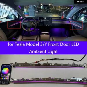 テスラ 246色 LED アンビエント ライト モデル3/Y センター ダッシュボード アンビエント ライト LED フロントドア アンビエント - model 32