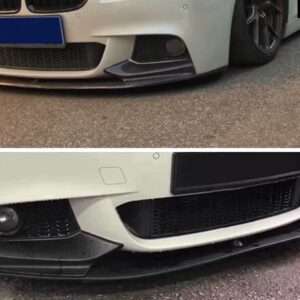 BMW フロント バンパー リップスプリッター スポイラー 4 セグメントフロントシャベルガード 5シリーズ F10 F18 535I 528I M スポーツ 2011-2017 - Carbon Fiber