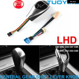 BMW LHD LED 自動 ギア シフト レバーノブ トリム M スポーツ スタイル 1 3シリーズ E81 E82 E84 E87 E88 E90 E91 E92 E93 Z4 E89 - LHD-Silver