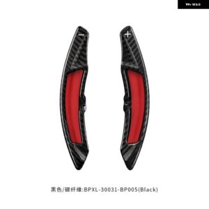 ポルシェ 車カーボン ステアリングホイール パドル シフター 補助 718 ケイマンパナメーラ GTS 4S 2.9T 弾性 ボタン 2018 - Black Carbon Fiber
