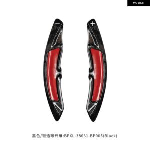 ポルシェ 車カーボン ステアリングホイール パドル シフター 補助 718 ケイマンパナメーラ GTS 4S 2.9T 弾性 ボタン 2018 - Forged Carbon Fiber